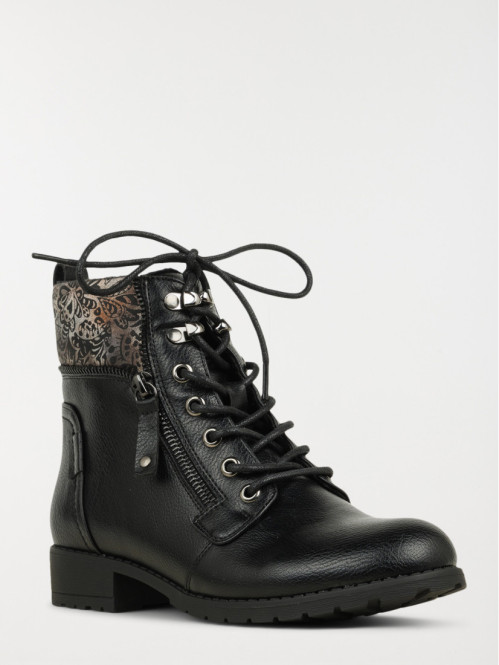 Bottines femme col imprimé...