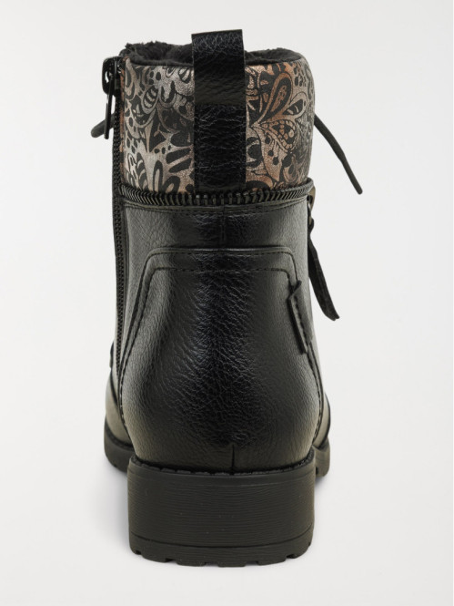 Bottines femme col imprimé...