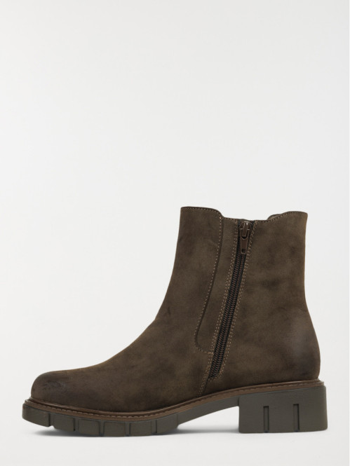 Bottines à talon marrons...