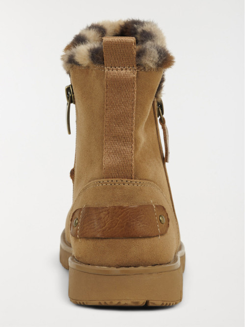 Bottines plates zippées...