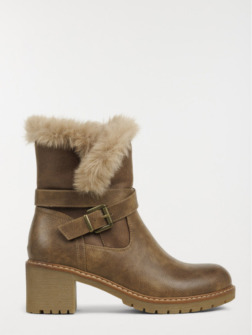 Bottines à talon taupe femme (36-41)