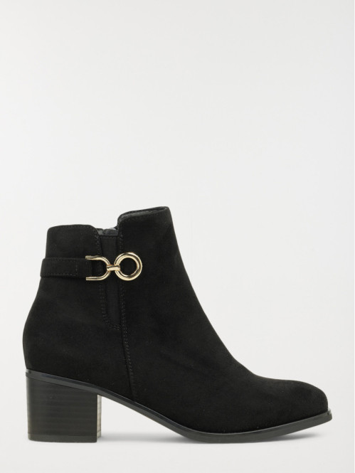 Bottines à talons noires femme (36-41)