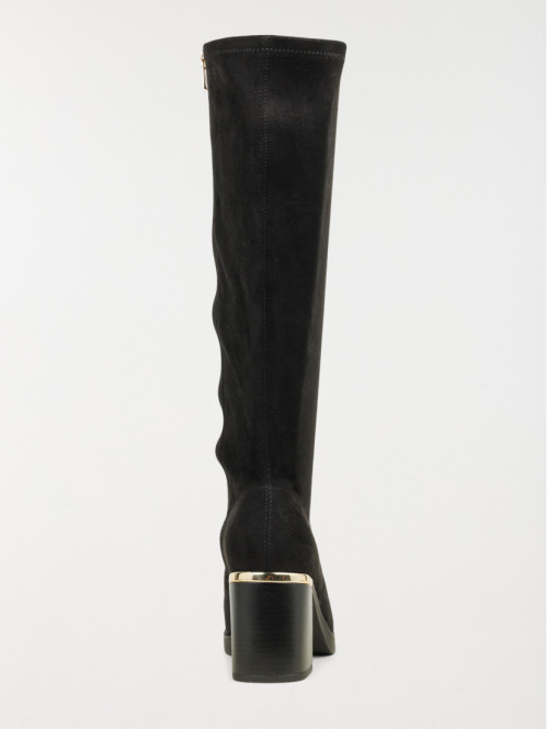 Bottes noires à talon haut...