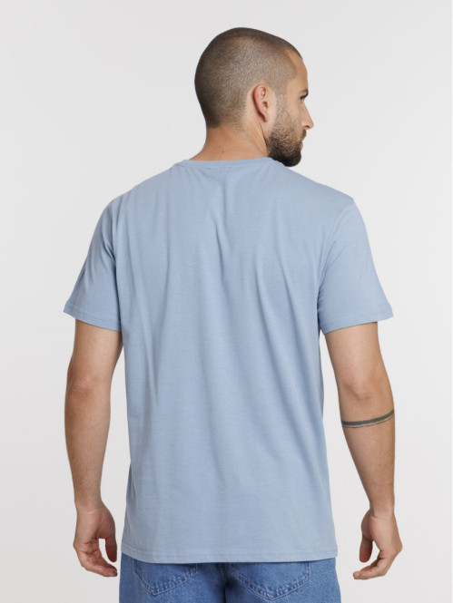 T-shirt col rond denim...