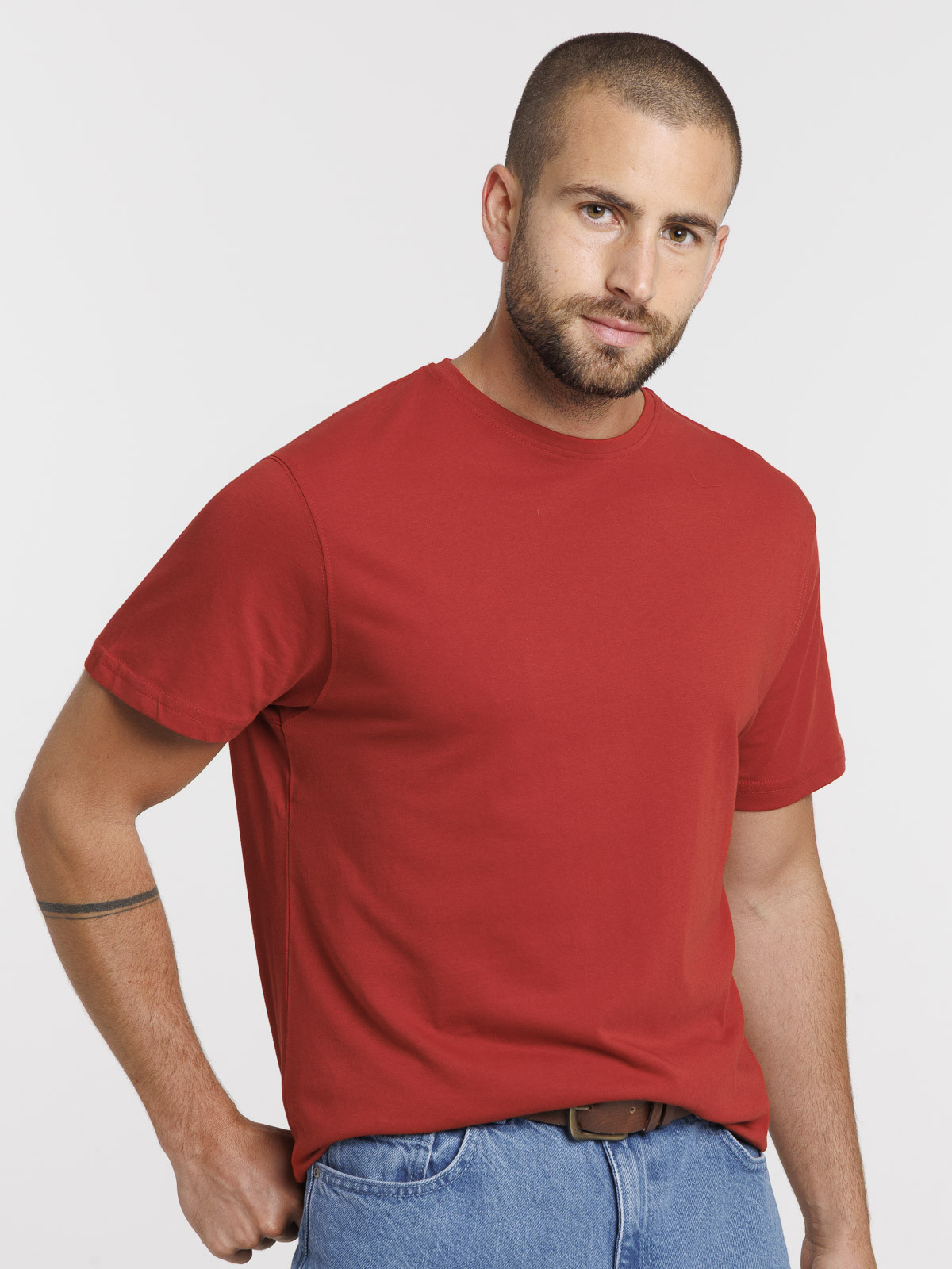 T-shirt basique col rond uni homme
