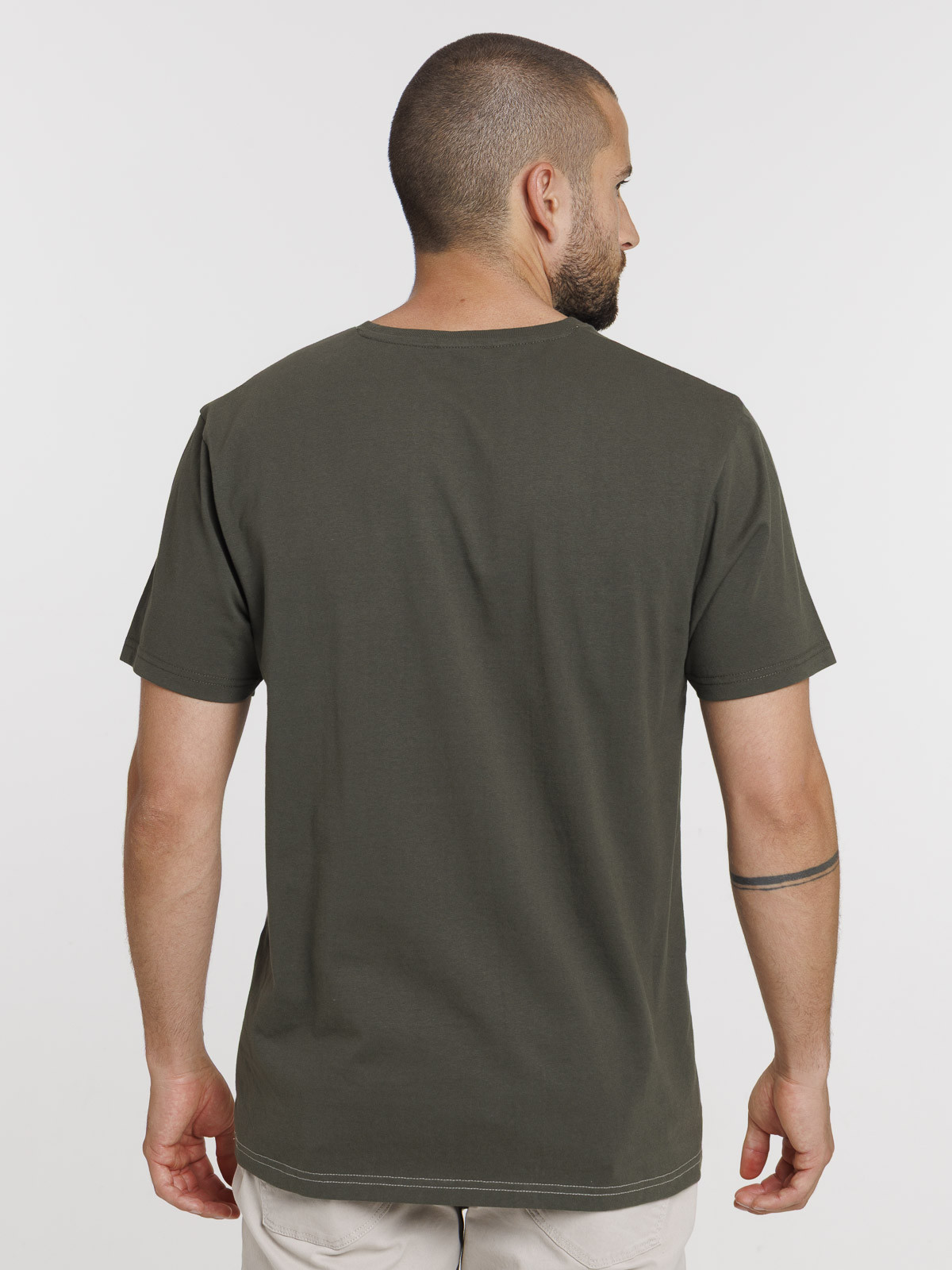 T-shirt tricolore col rond homme