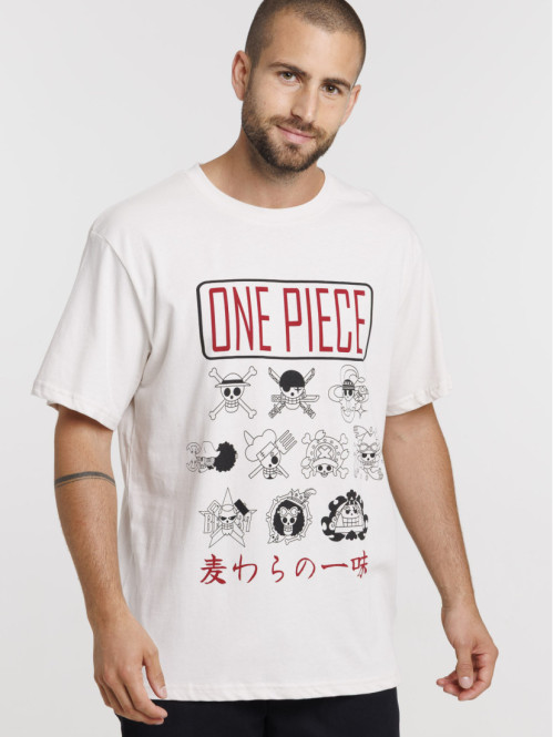 T-shirt One piece homme coloris craie
