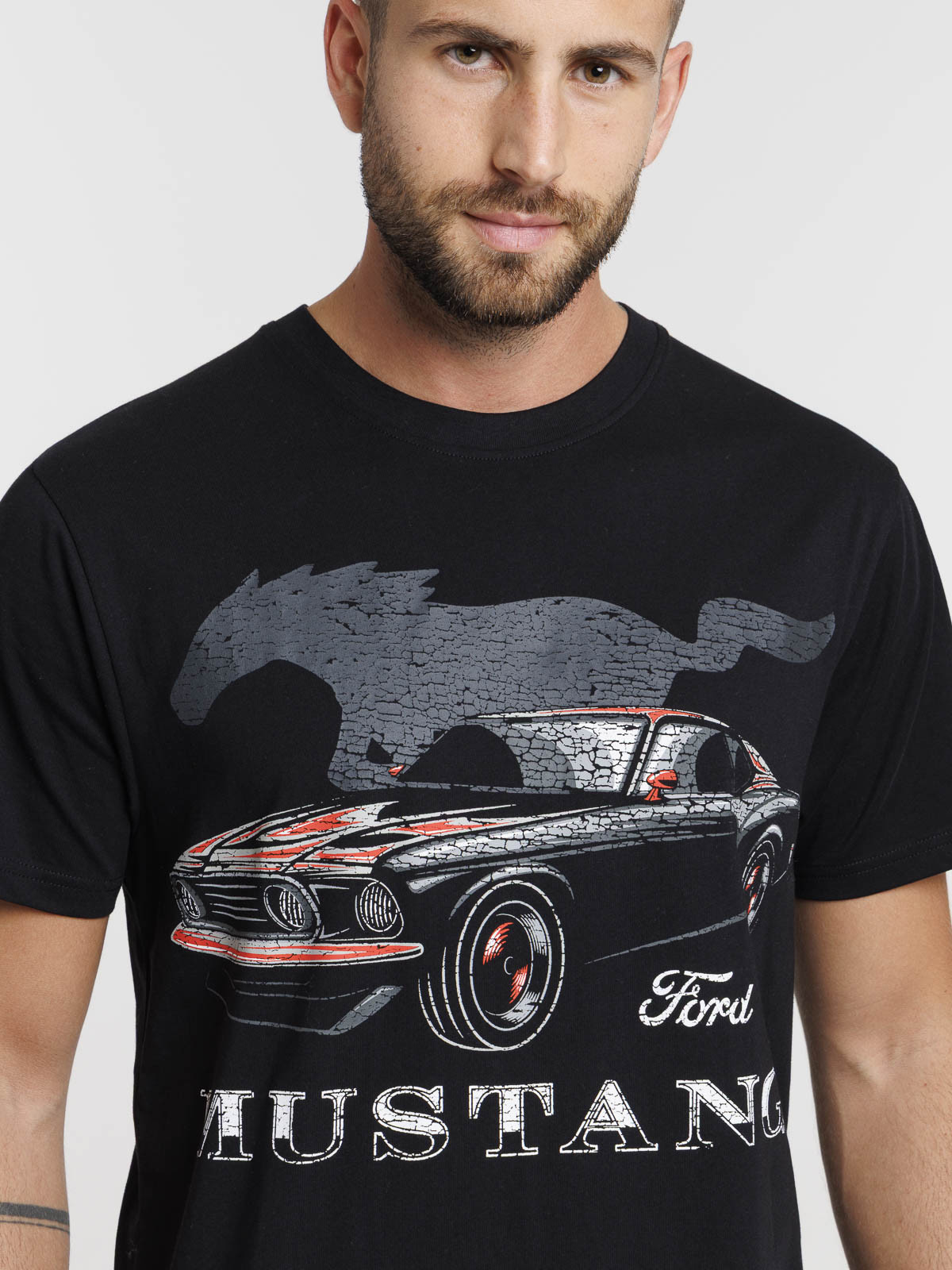 T-shirt noir Ford Mustang homme T-shirt noir Ford Mustang homme