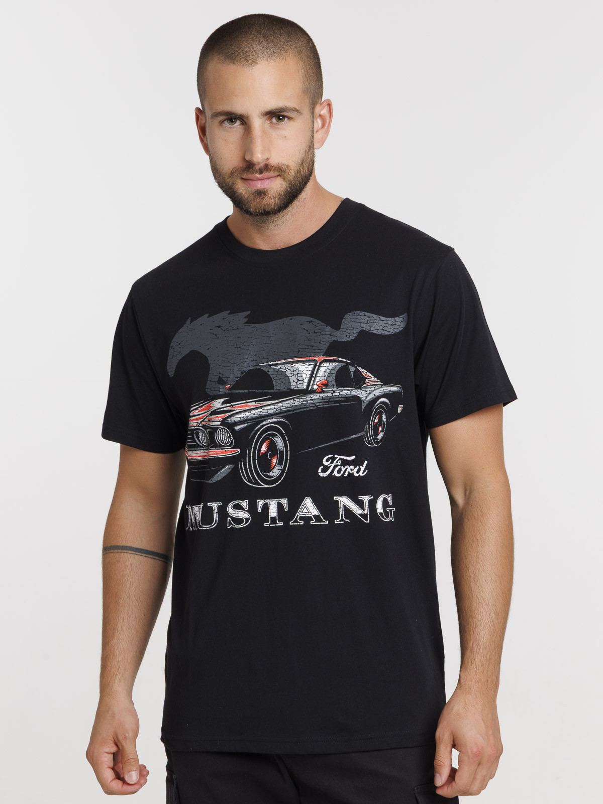 T-shirt noir Ford Mustang homme T-shirt noir Ford Mustang homme