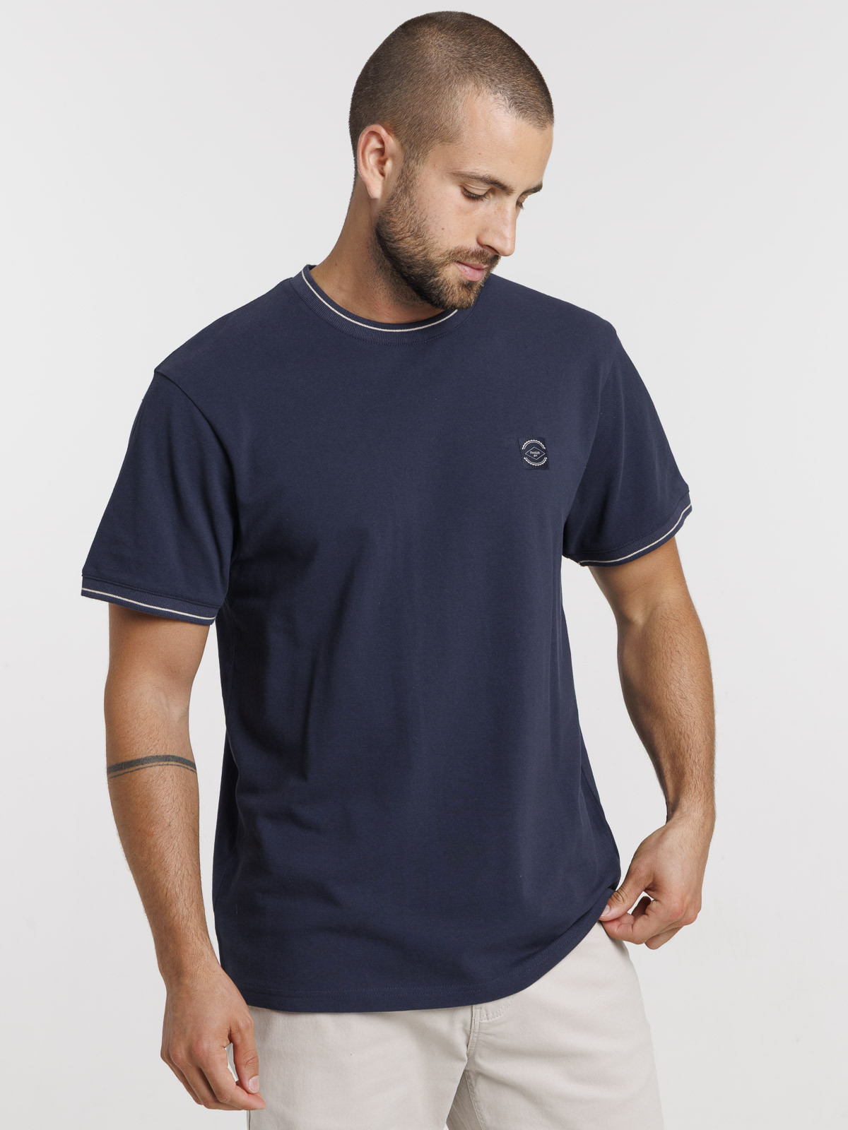 T-shirt détails contrastés homme