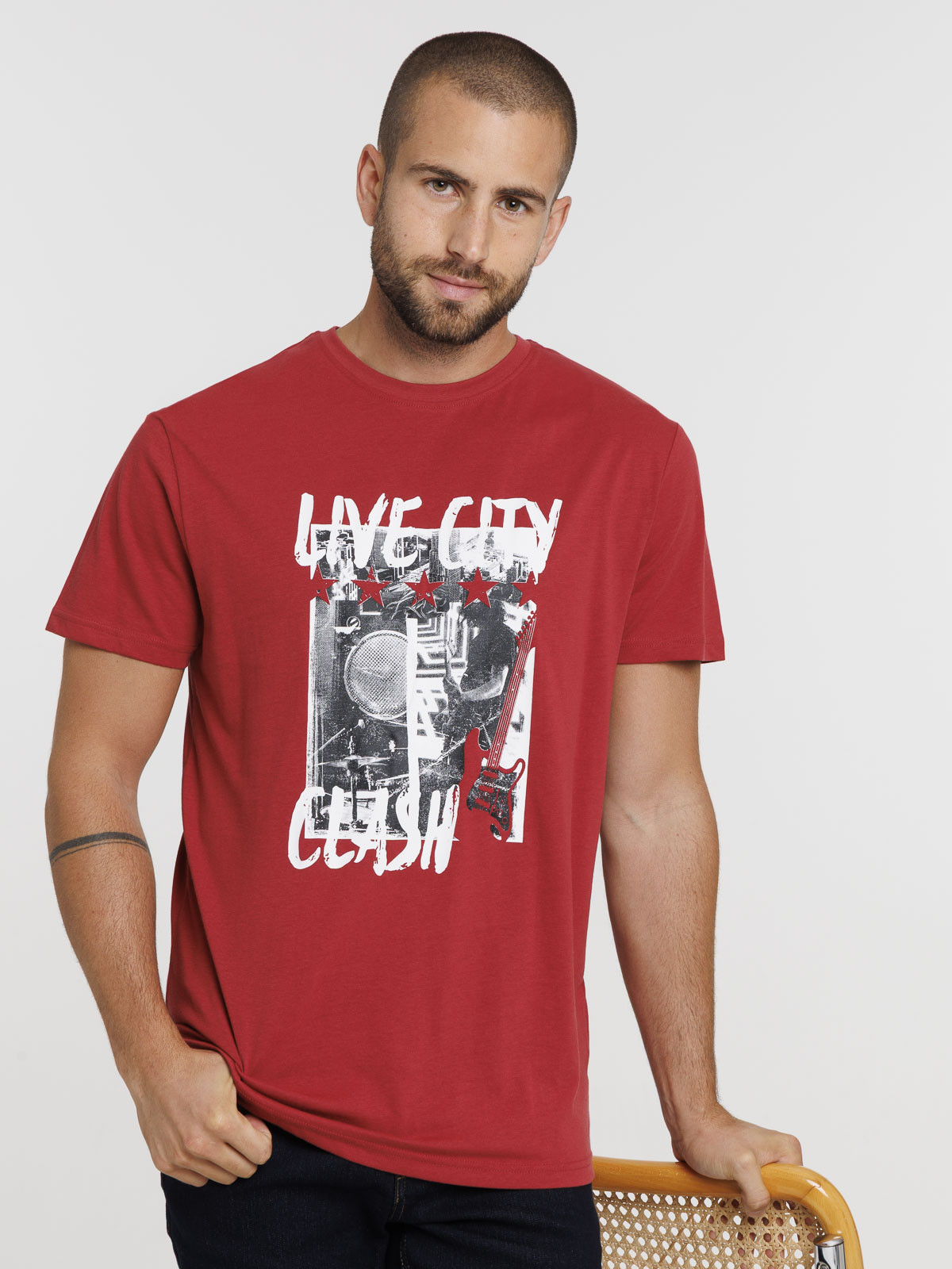 T-shirt homme imprimé devant