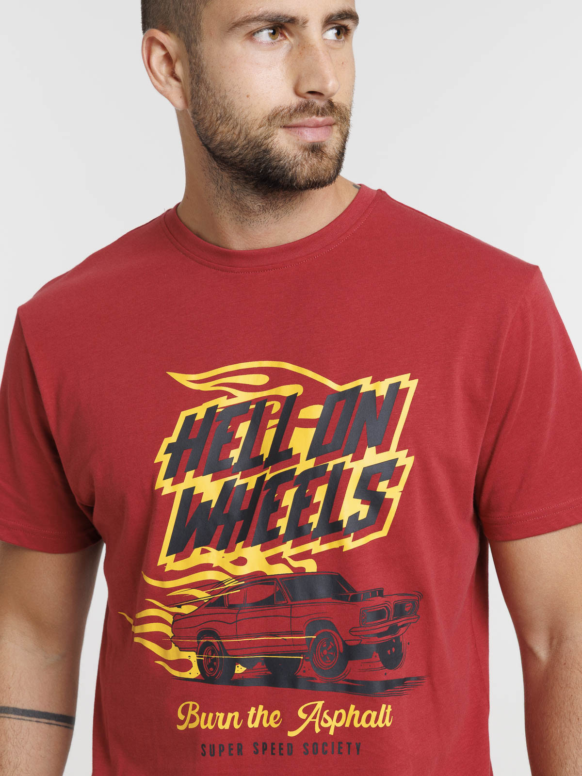 Tee-shirt imprimé voiture homme