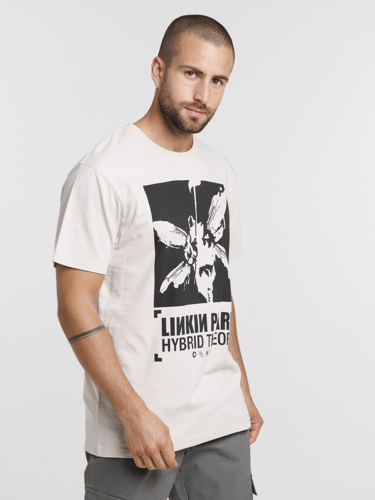 T-shirt LINKIN PARK beige clair homme