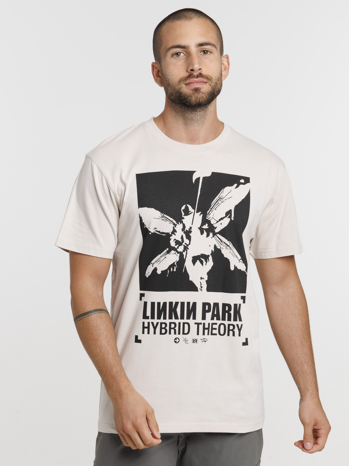 T-shirt LINKIN PARK beige clair homme
