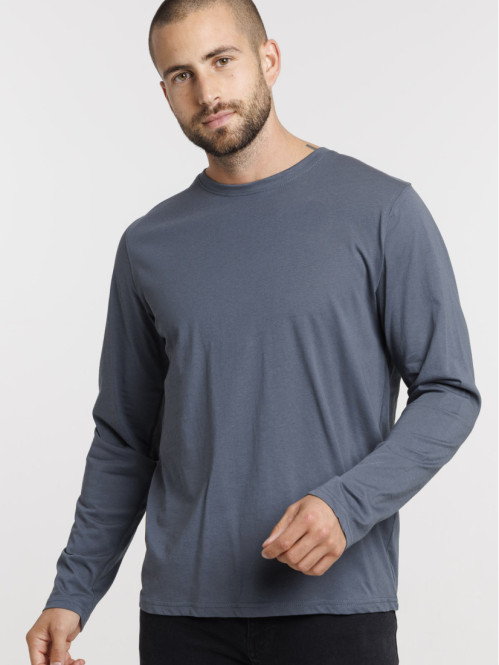 T-shirt uni manches longues homme
