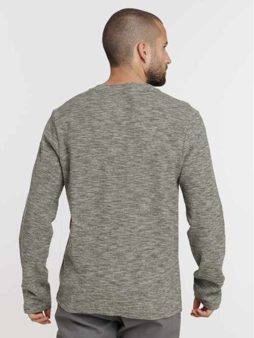 T-shirt kaki col rond homme