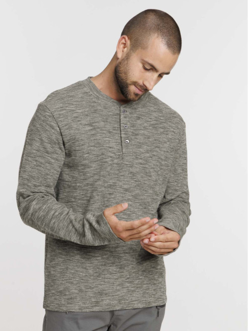 T-shirt kaki col rond homme