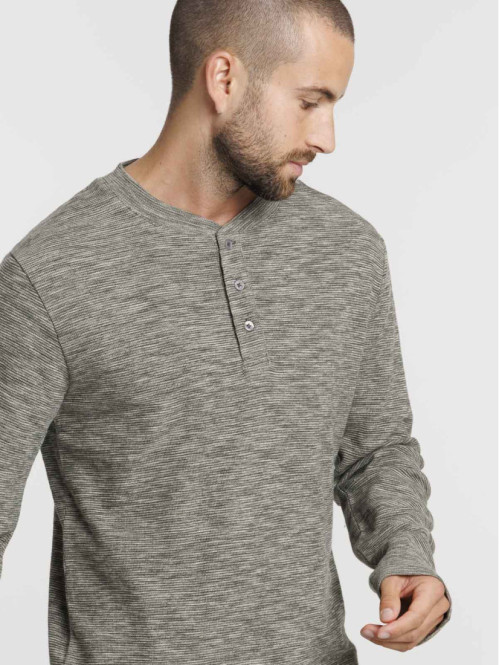 T-shirt kaki col rond homme