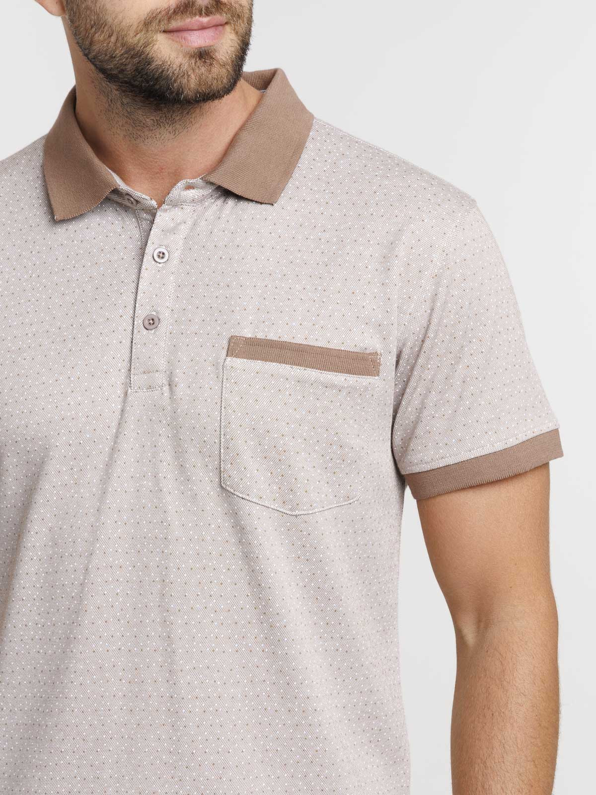 Polo motif pois homme