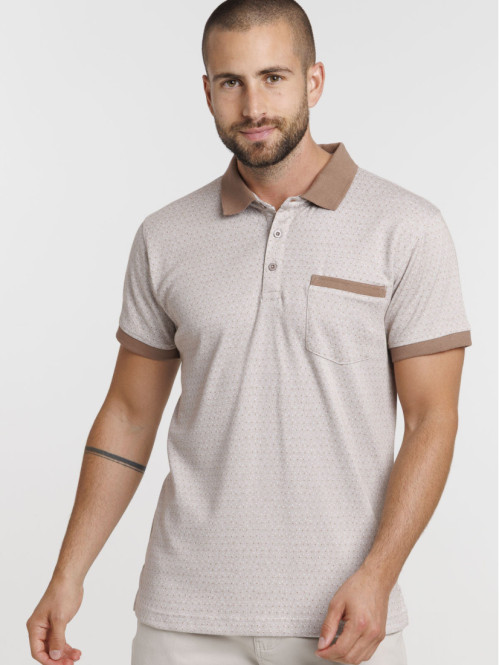 Polo motif pois homme