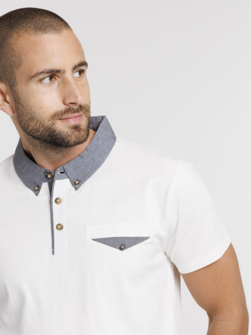 Polo col contrasté homme