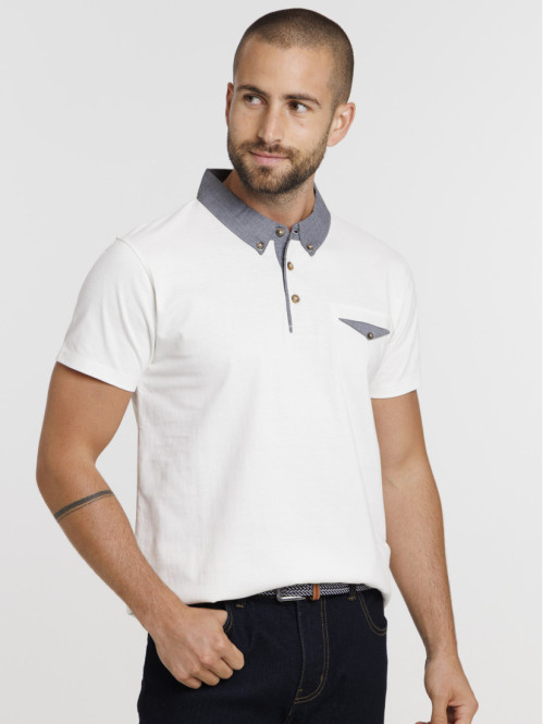 Polo col contrasté homme