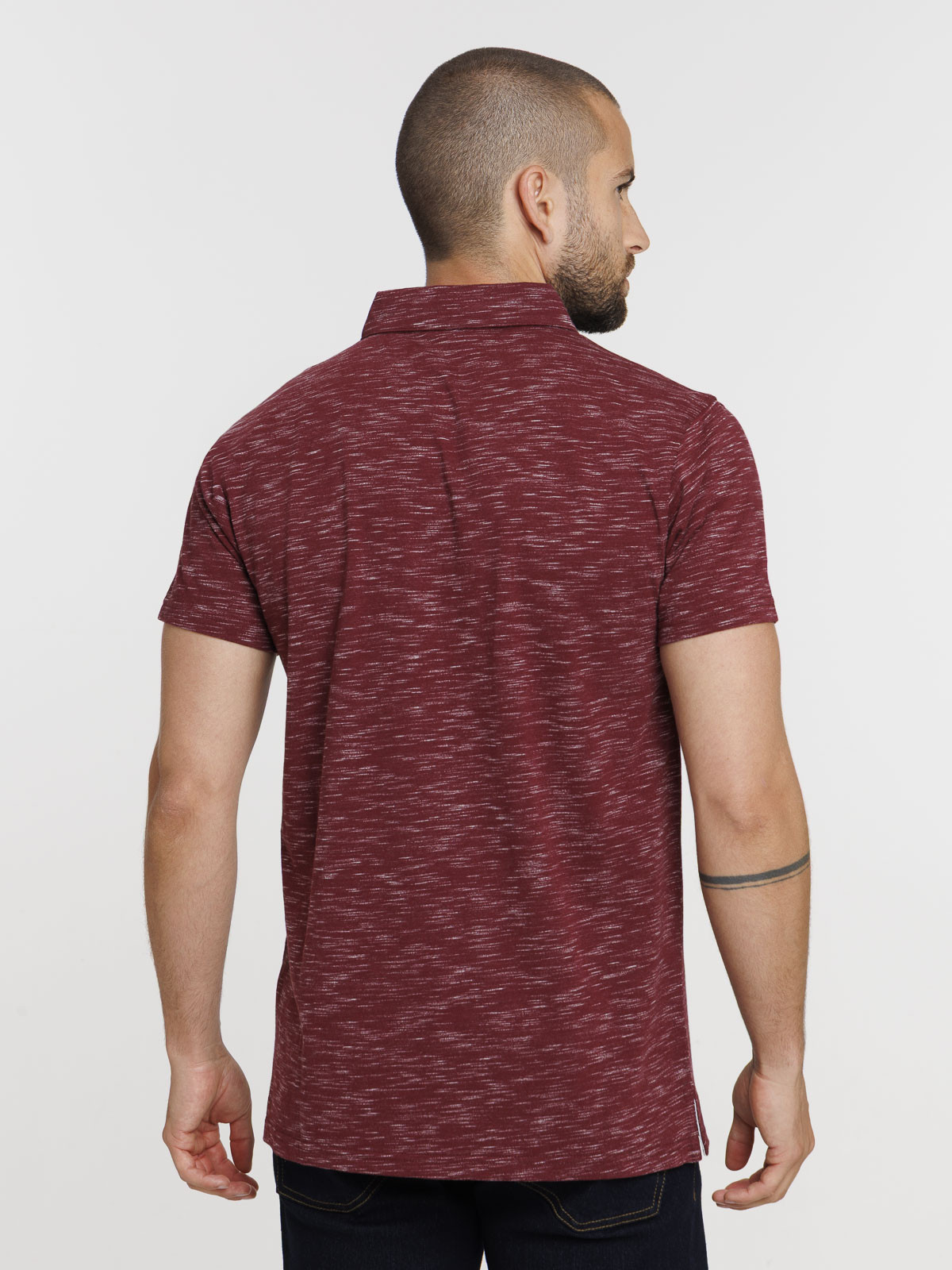 Polo pourpre poche poitrine homme