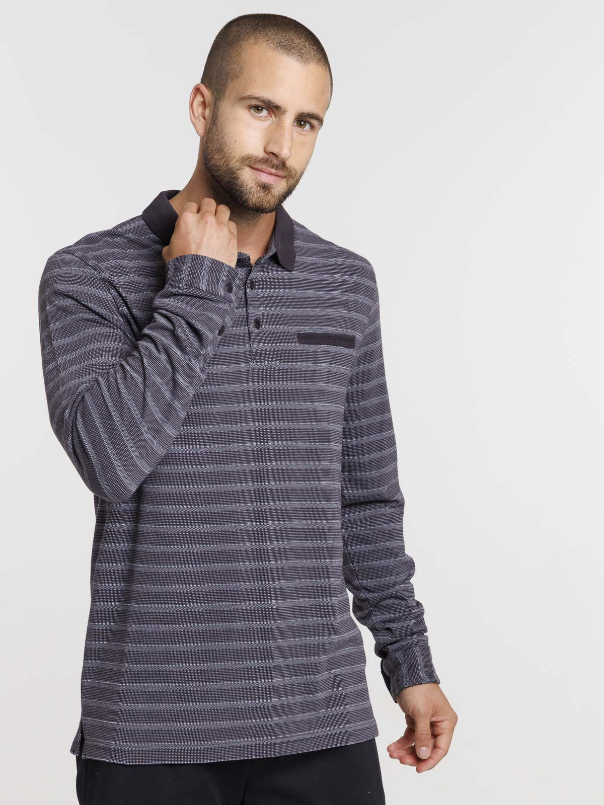 Polo volcano manches longues homme