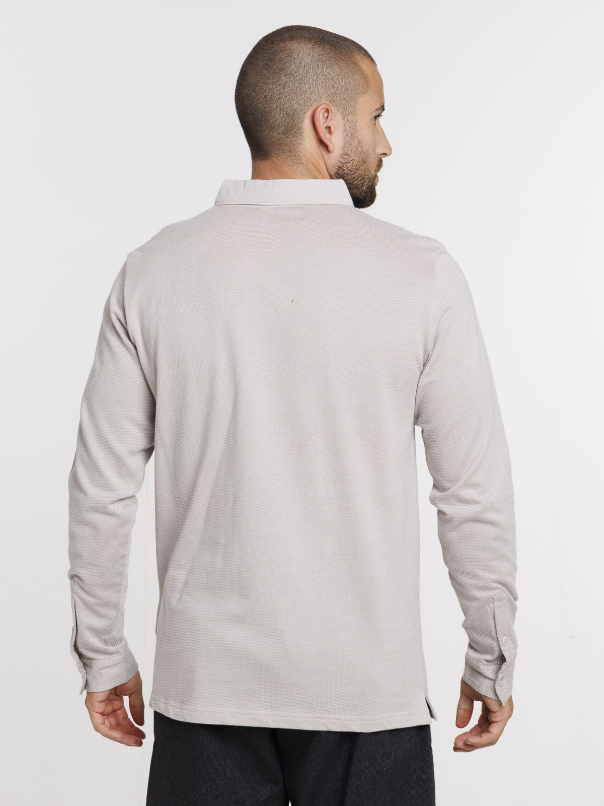 Polo manches longues 100% coton homme Polo manches longues 100% coton homme