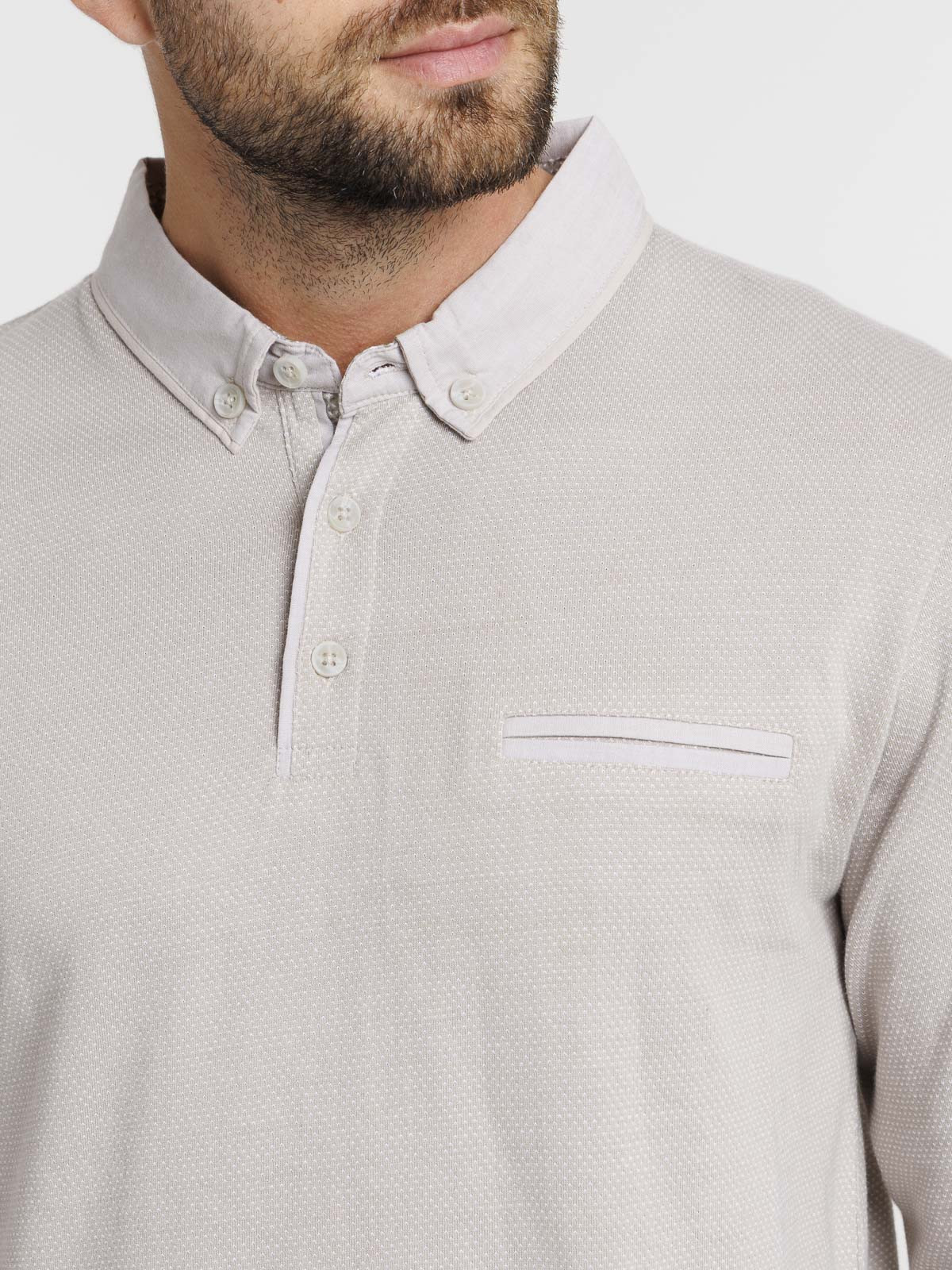 Polo manches longues 100% coton homme Polo manches longues 100% coton homme