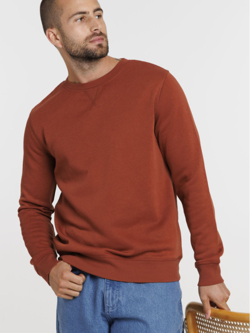 Sweat uni basique sequoïa homme