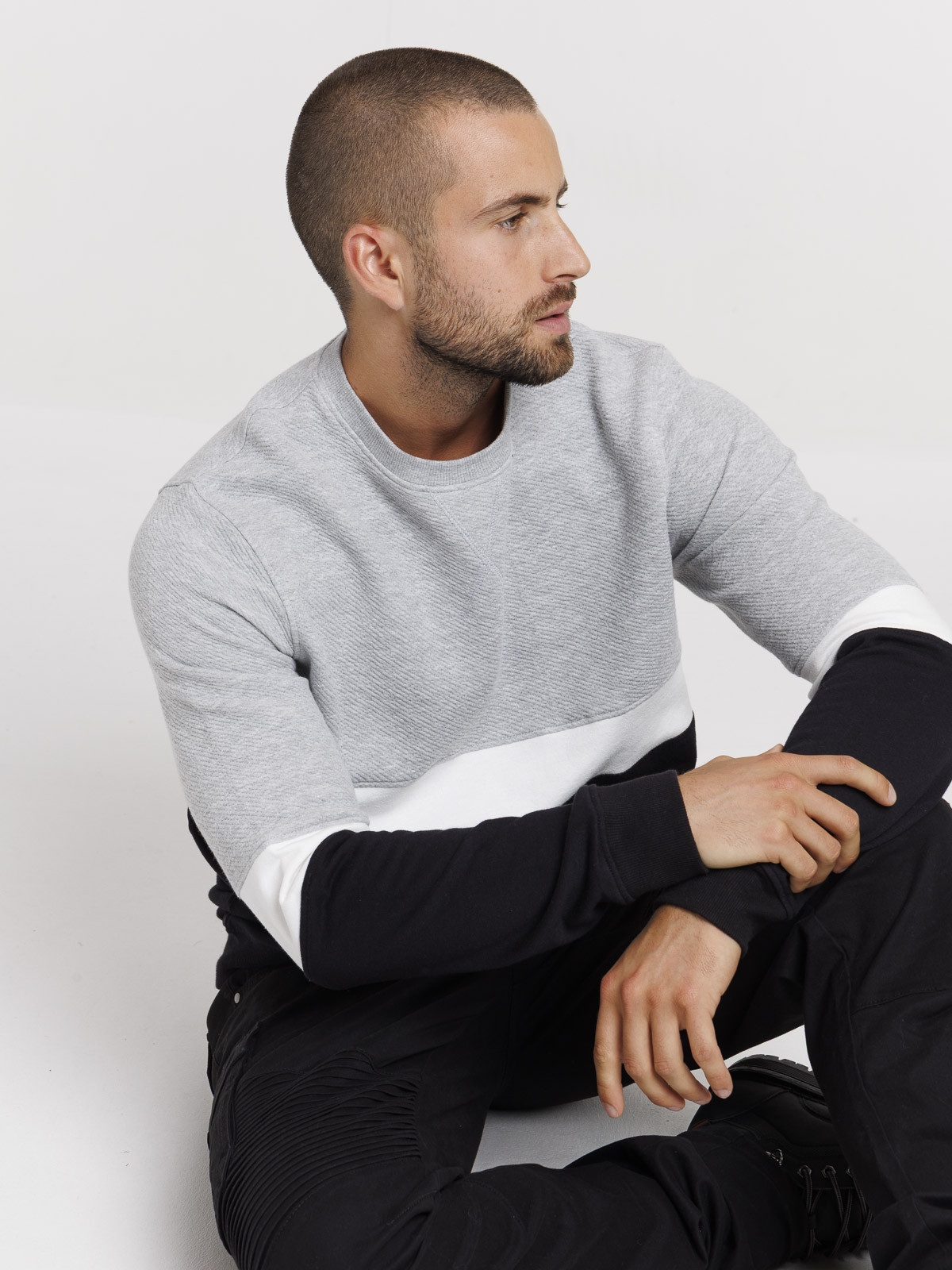 Sweat tricolore homme