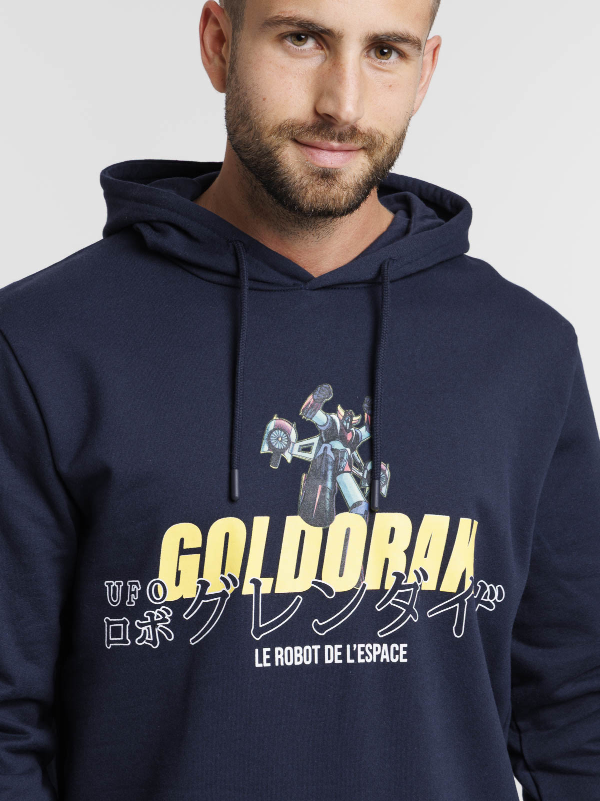 Sweat à capuche GOLDORAK marine homme