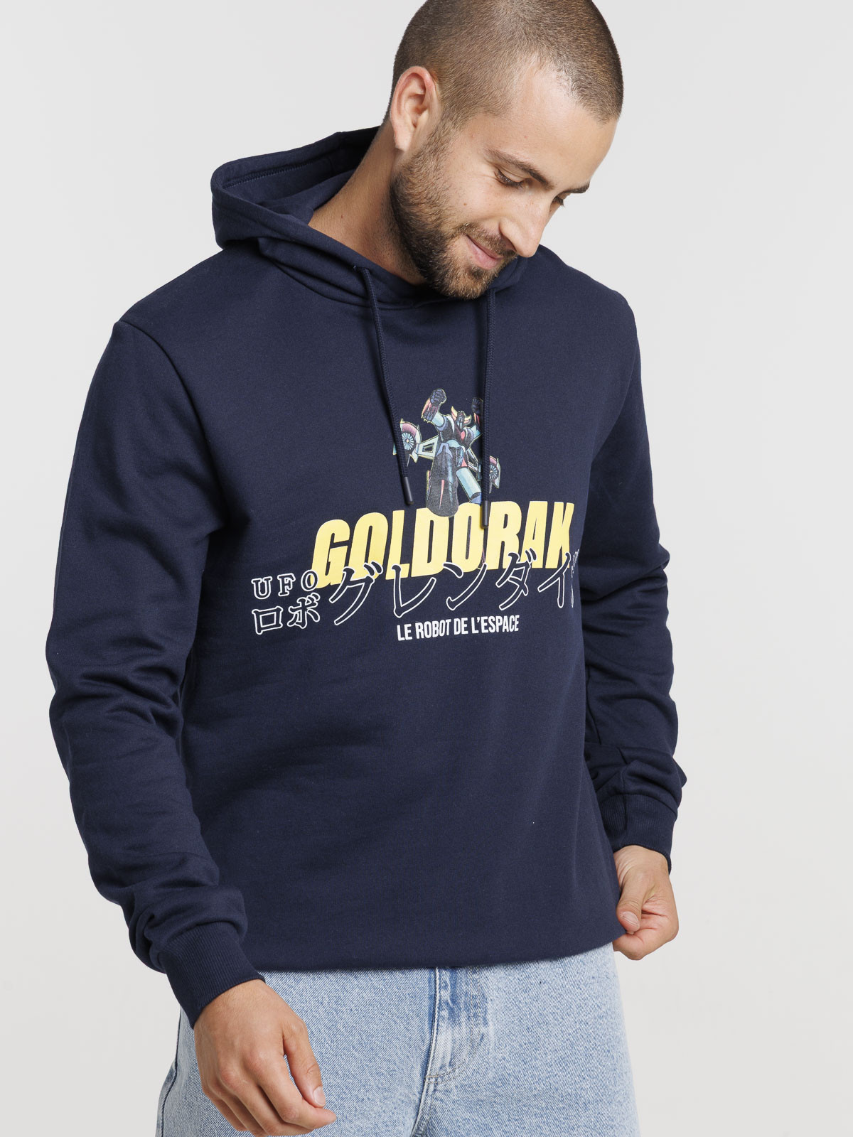 Sweat à capuche GOLDORAK marine homme