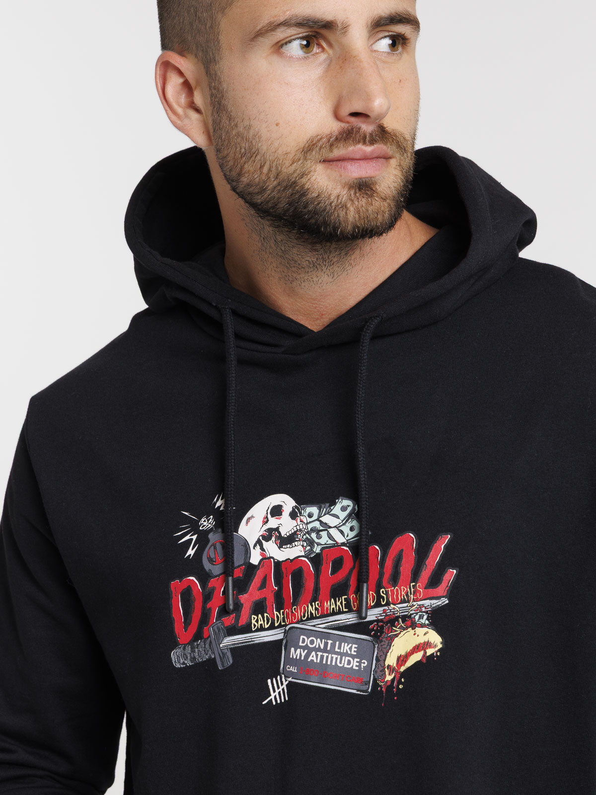 Sweat à capuche DEADPOOL noir homme