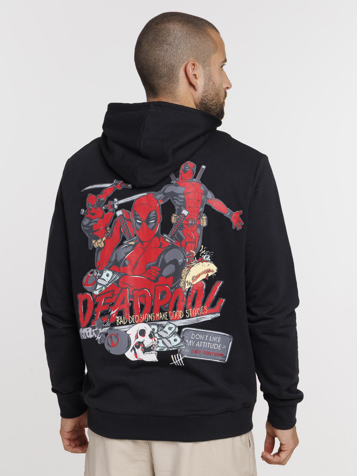 Sweat à capuche DEADPOOL noir homme