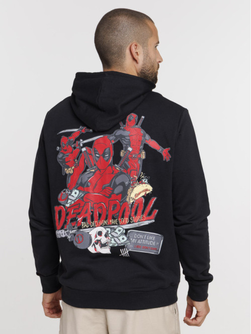 Sweat à capuche DEADPOOL noir homme