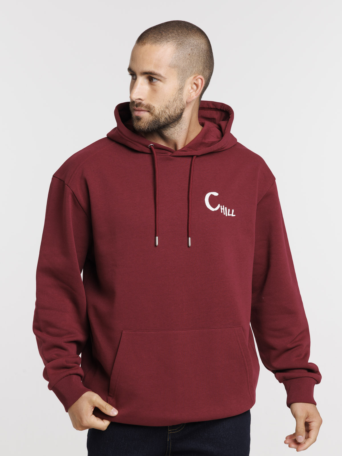 Sweat à capuche motif dos homme
