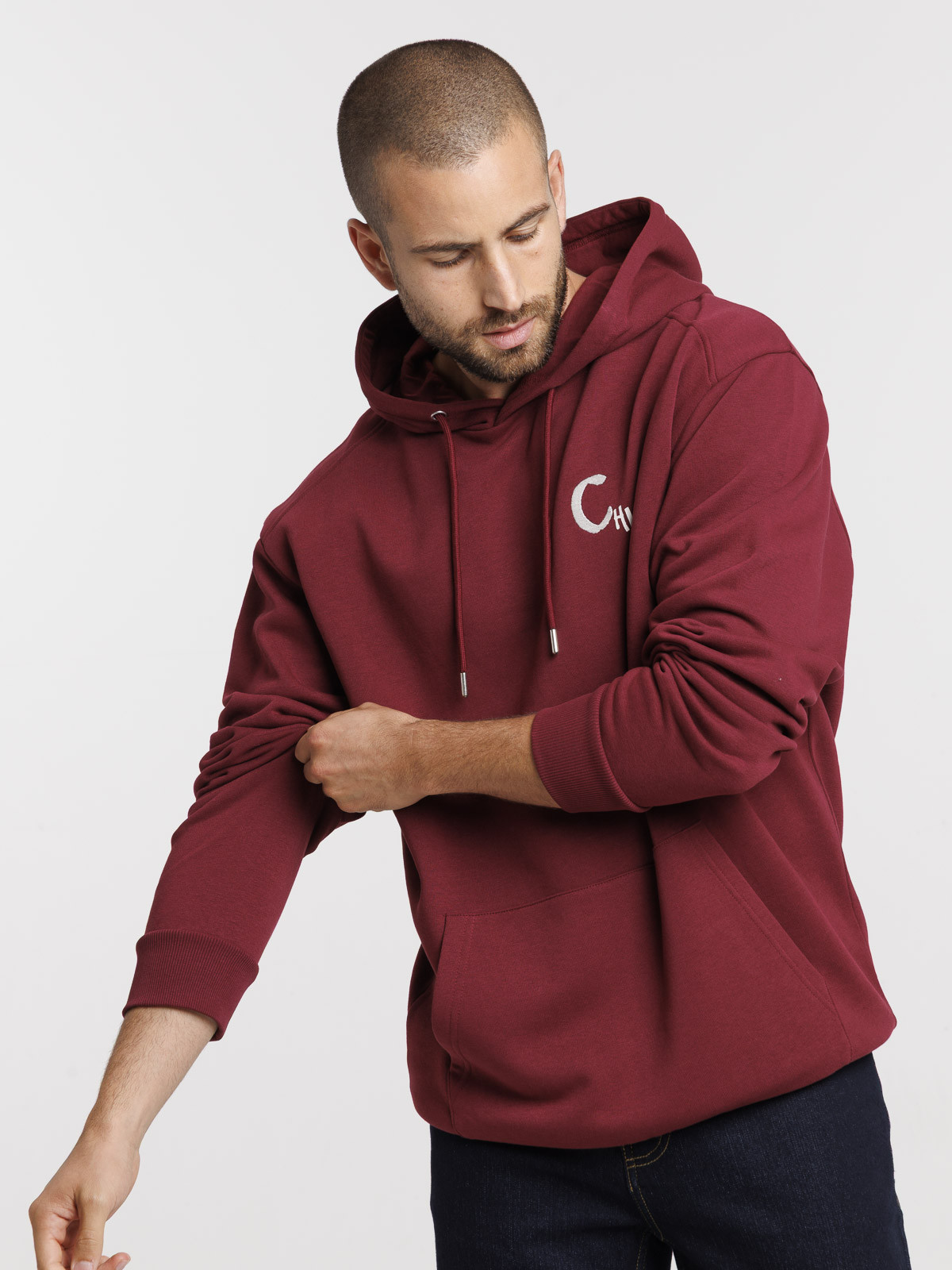 Sweat à capuche motif dos homme