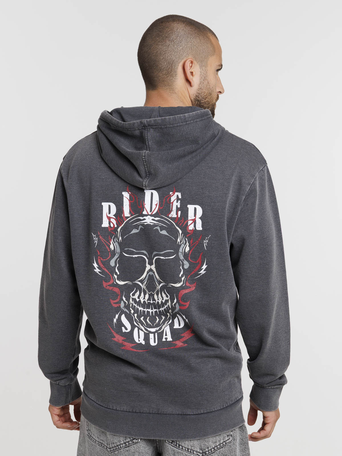 Sweat à capuche tête de mort homme