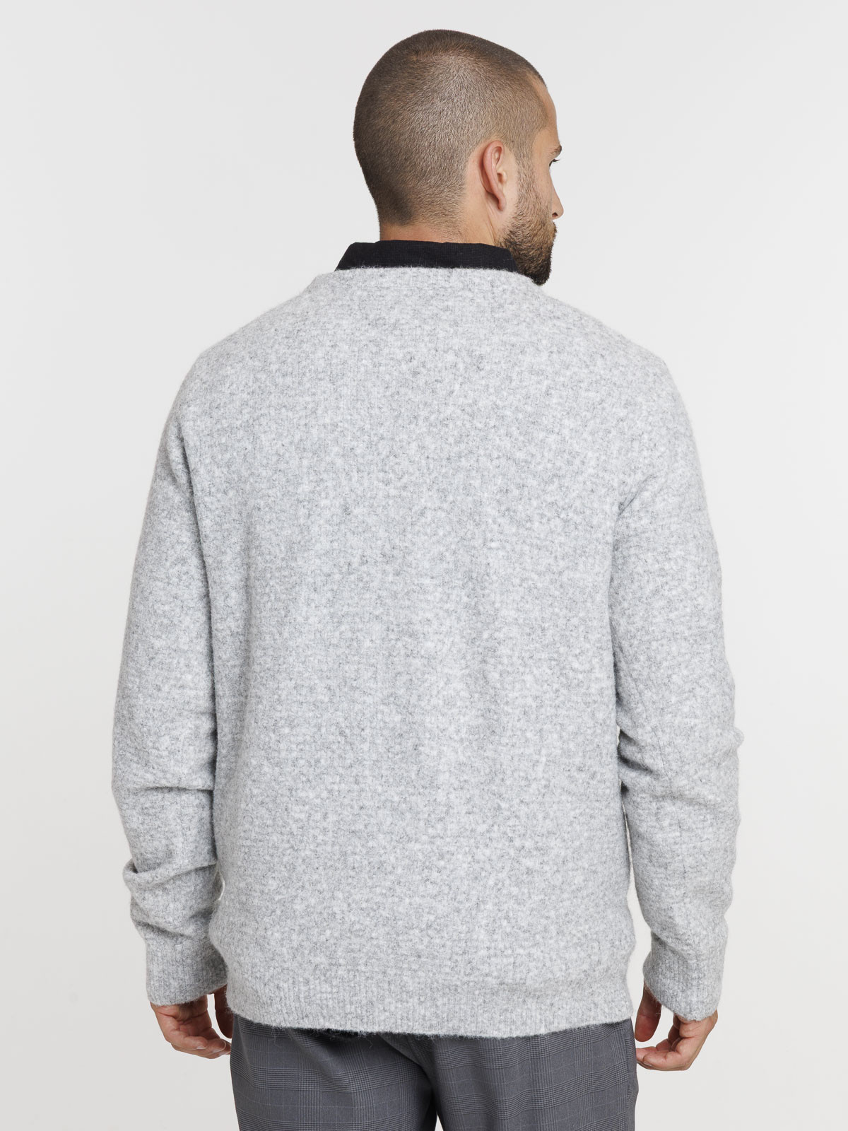 Pull col rond homme
