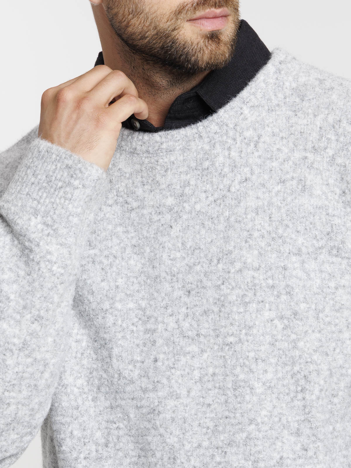 Pull col rond homme