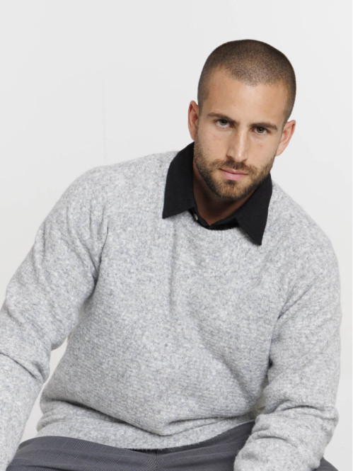 Pull col rond homme