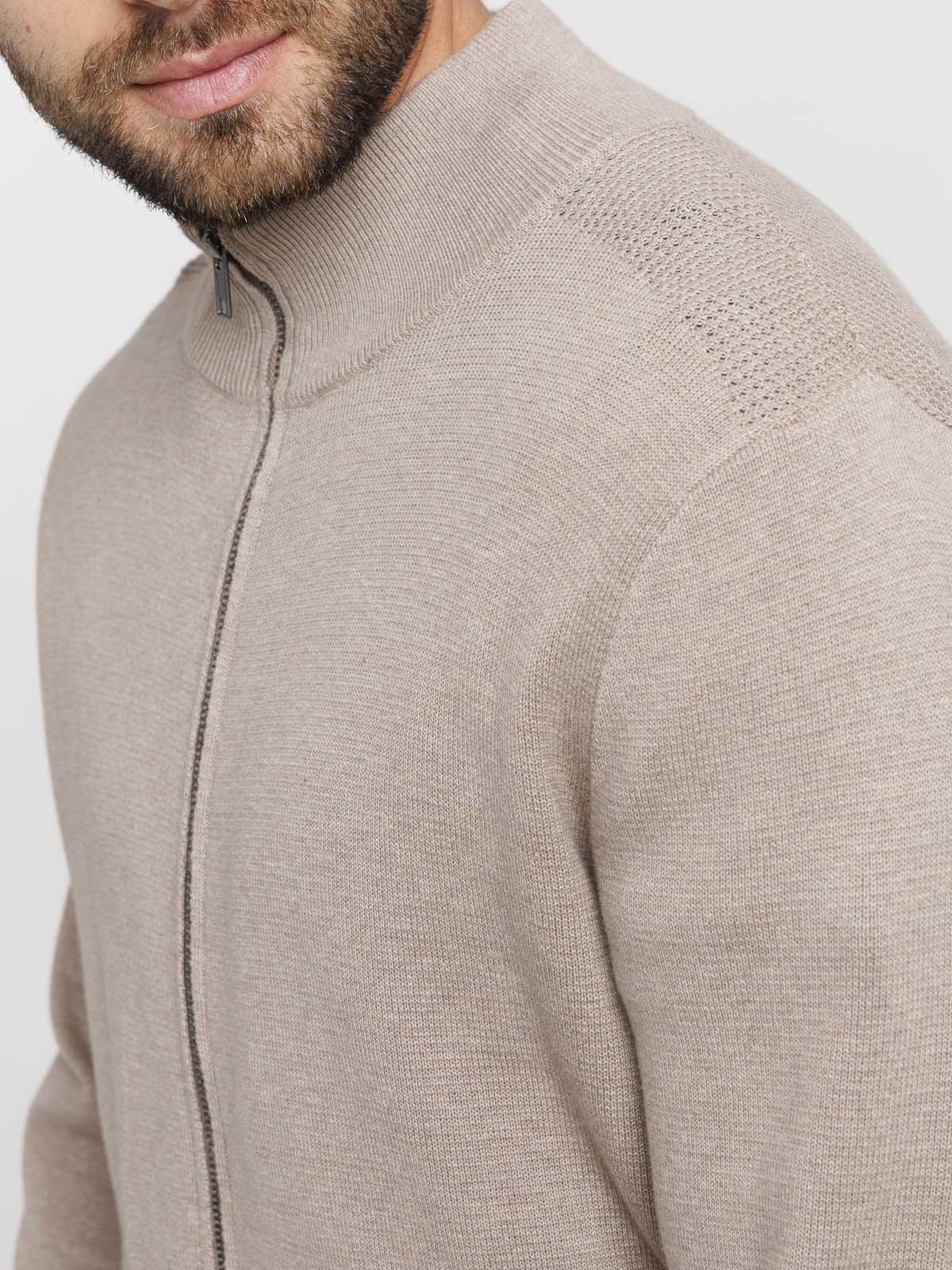 Gilet zippé beige homme