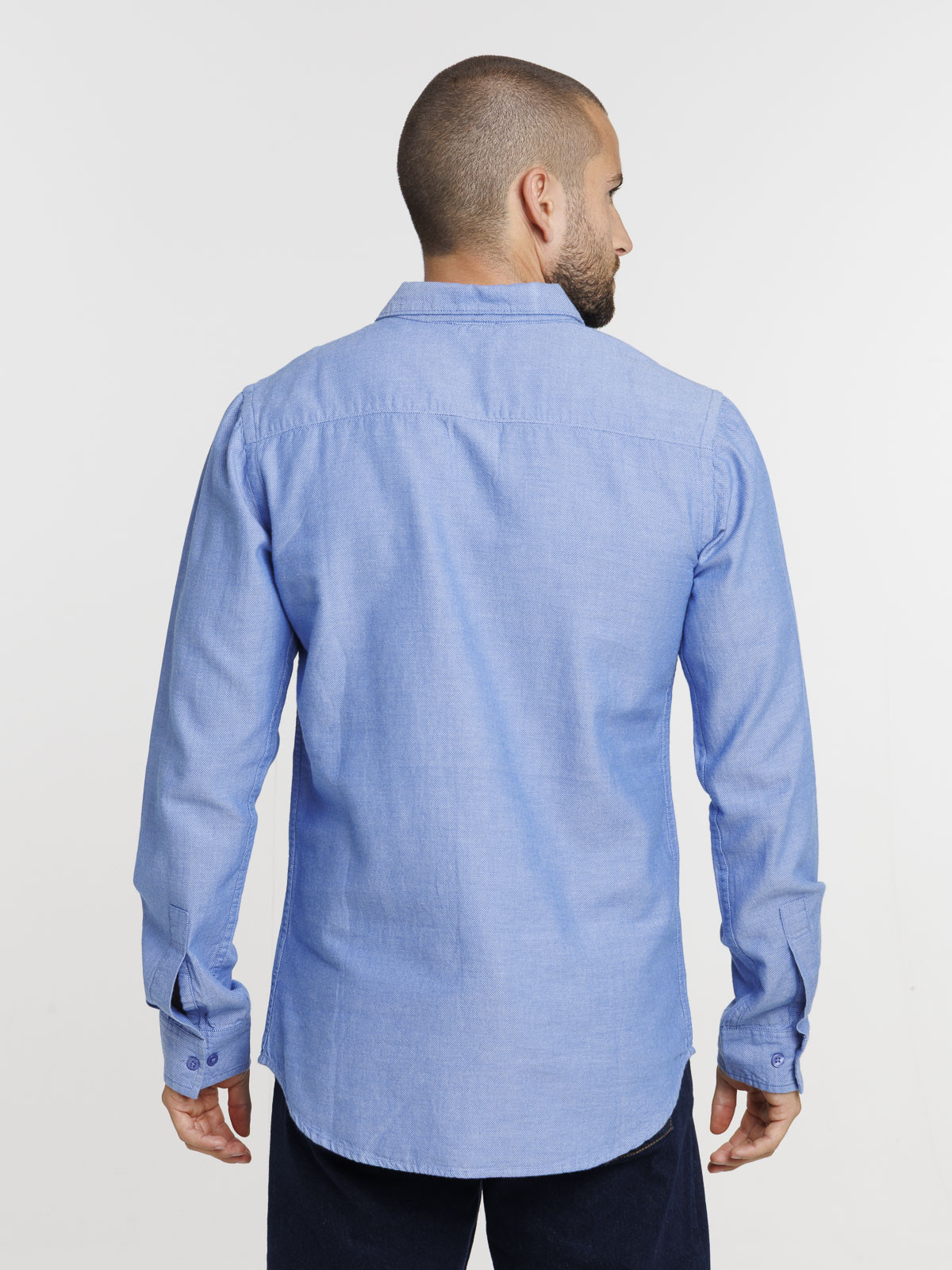 Chemise coton bleue homme Chemise coton bleue homme