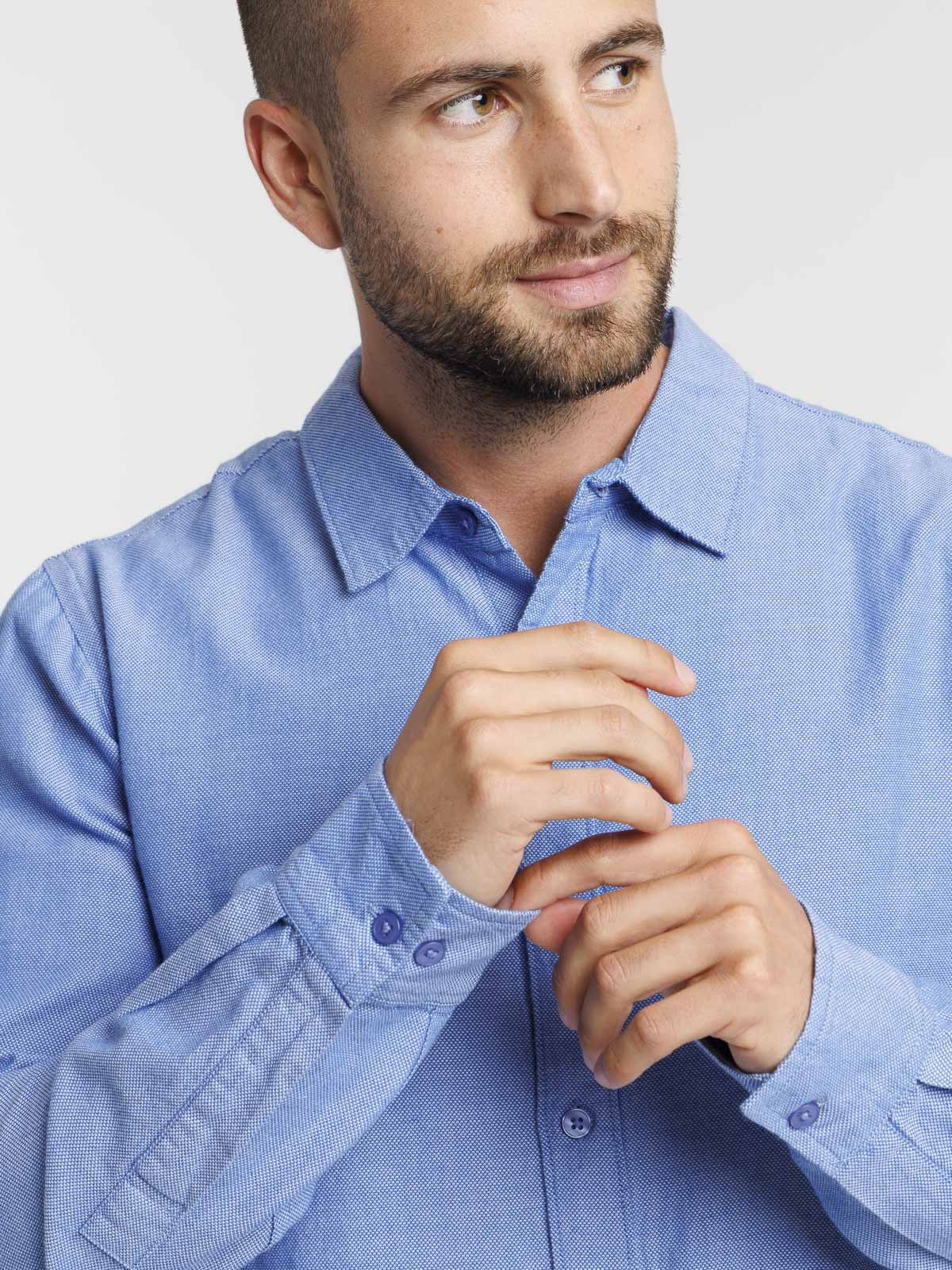 Chemise coton bleue homme Chemise coton bleue homme