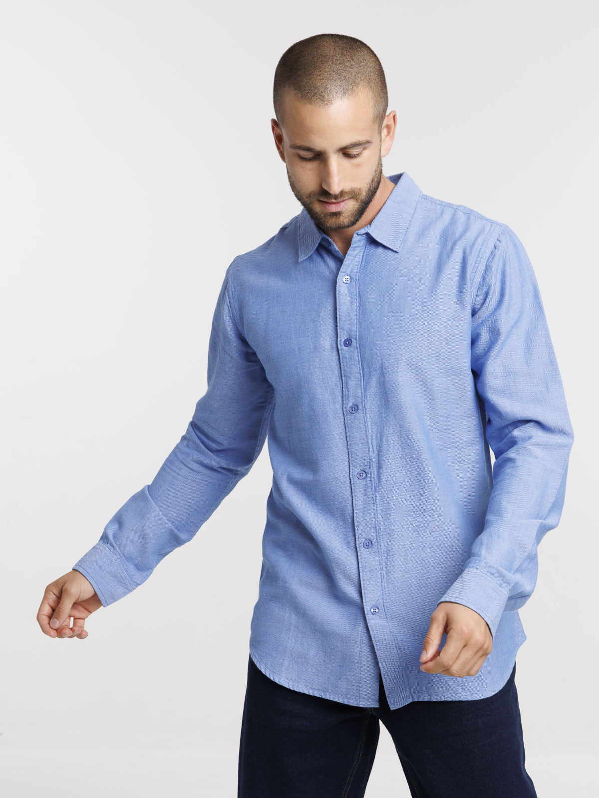Chemise coton bleue homme Chemise coton bleue homme