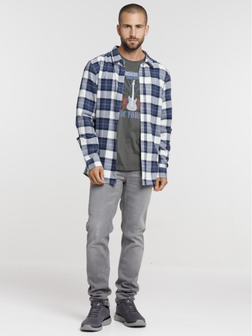 Chemise à carreaux homme