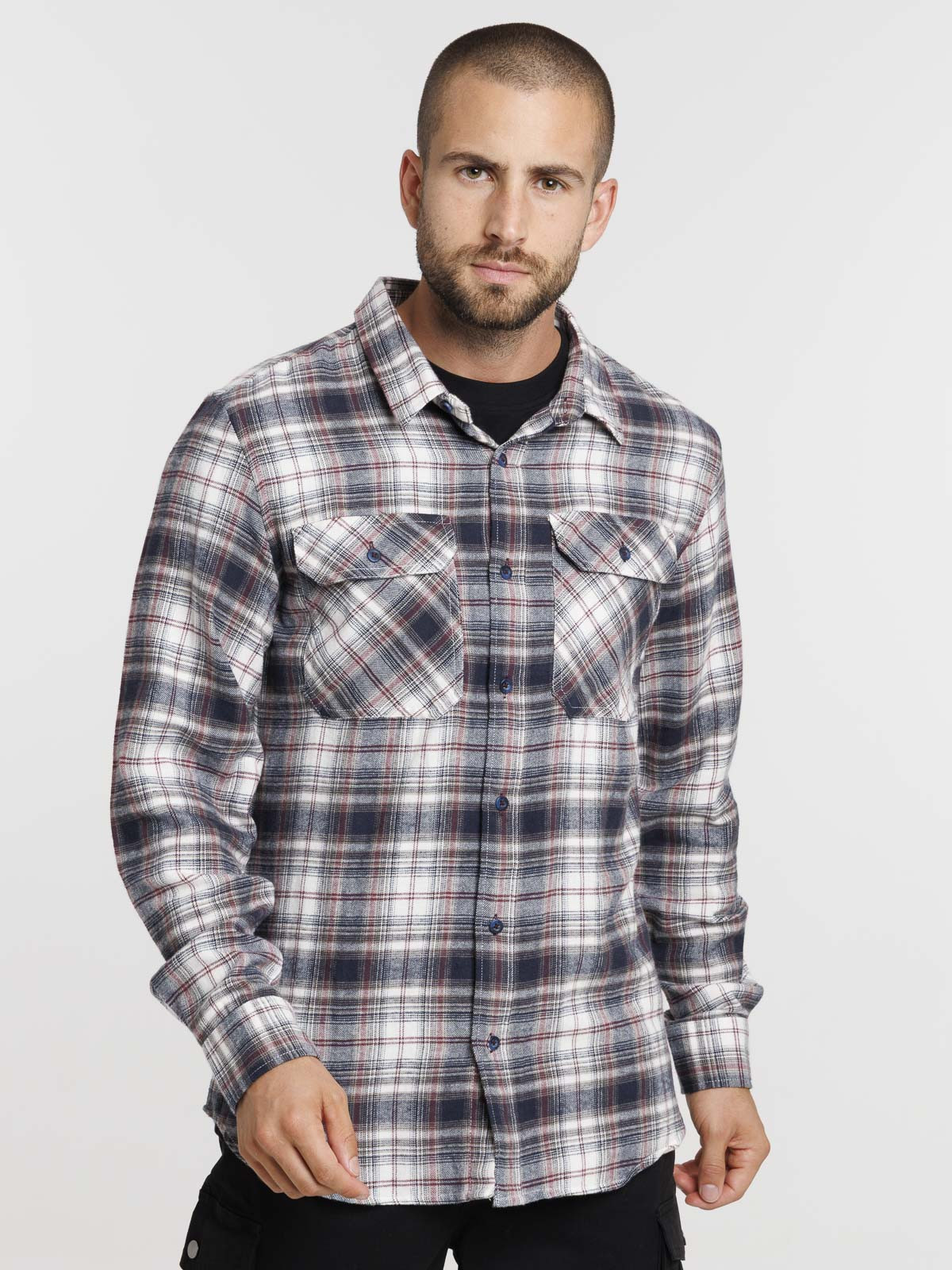 Chemise à carreaux homme