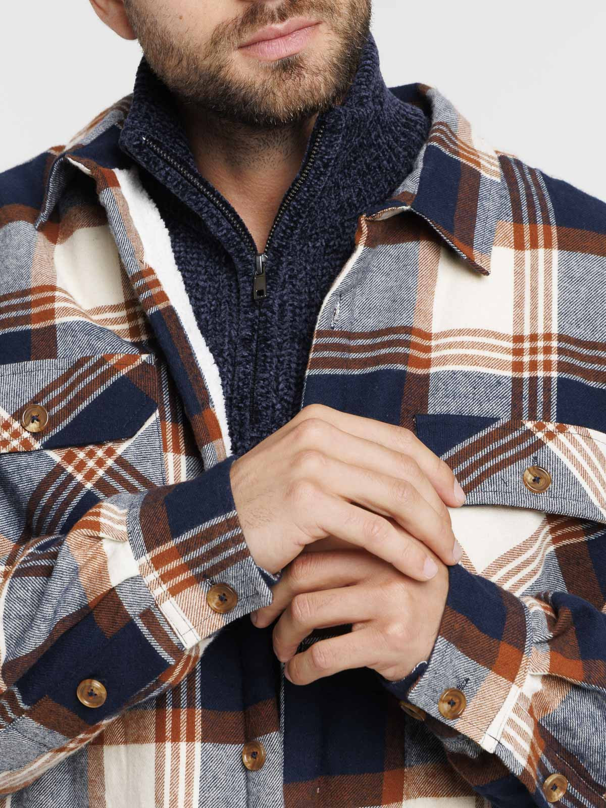 Surchemise à carreaux homme